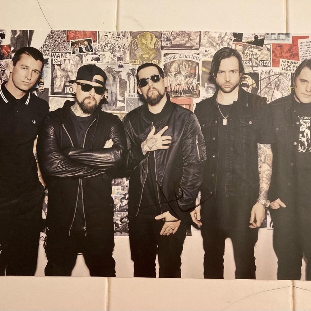 Authentic Autographed Good Charlotte Poster